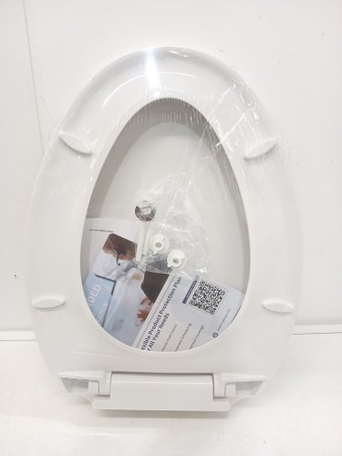 GARVEE ELONGATED TOILET SEAT WITH SLOW SOFT CLOSE - 18" - WHITE (MODEL: PHO_161CY13U) image 3