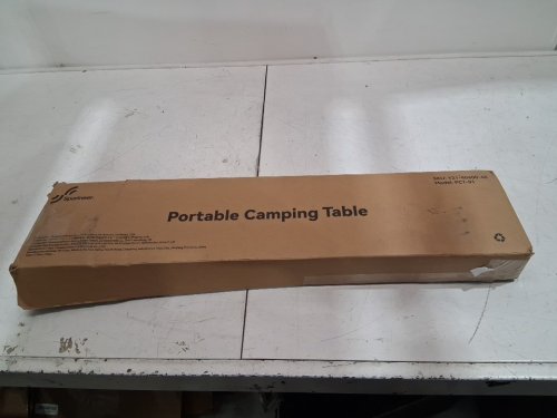 sportneer Lightweight foldable portable camping table -55lbs max- large/18" x 27" - black/silver (model: pct-01) image 2