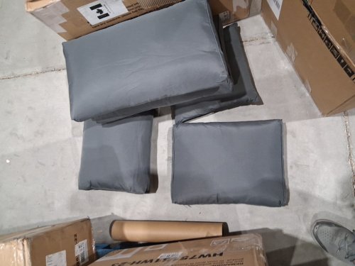 5PC costway wicker patio set - grey (model: HW75988NY) **(3 BOXES)** image 5