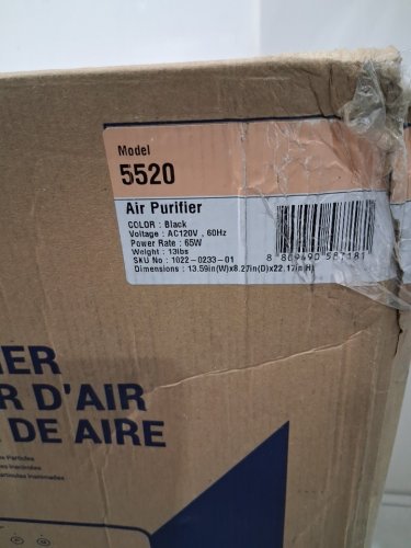 WINIX LARGE ROOM TRUE HEPA AIR PURIFIER WITH WI-FI CONTROL - 1882SQ.FT COVERAGE - BLACK (MODEL: 5520) image 3