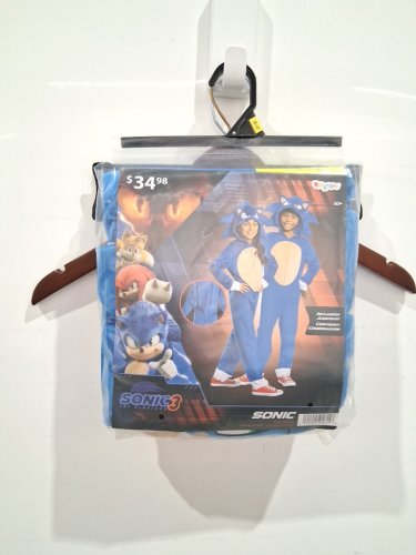 KID'S DISGUISE SONIC 3 SONIC COSTUME OFFICIAL MOVIE COSTUME - LARGE 10/12 - BLUE image 2