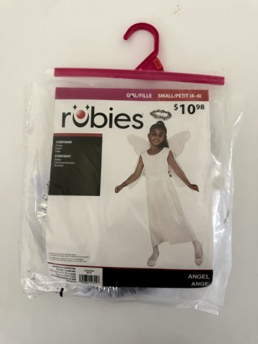 3PC GIRLS RUBIES ANGEL COSTUME - SMALL (4-6) - WHITE (STYLE: 887749) image 2