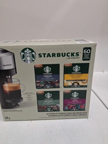 60PK STARBUCKS BY NESPRESSO ROAST & GROUND COFFEE CAPSULES - 596G - Espresso/Double Espresso/Pike Place Roast/Caffe Verona image 2