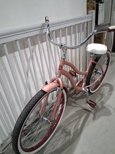 huffy capitol womens beach cruiser bike - 26" - pink (model: 56890c 30522) image 5