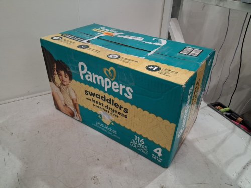 116PK PAMPERS SWADDLERS DISPOSABLE DIAPERS - SIZE 4 (15-34LBS) image 2