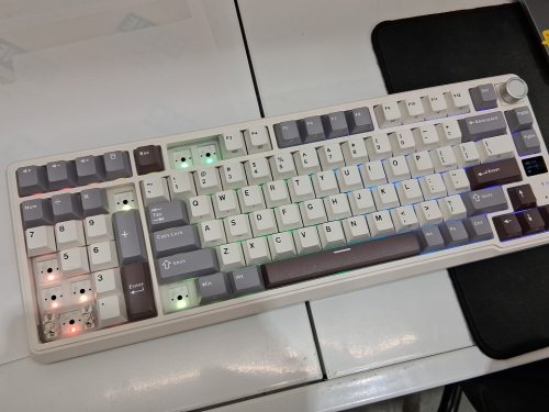 RK ROYAL KLUDGE L98 Wireless Mechanical Keyboard with Southpaw Numpad - Left-Handed Gasket Gaming Keyboard with Knob, 95% Hot Swappable Keyboard, BT/2.4G/USB-C, 8000mAh Battery - cream (model: rk l98) image 4