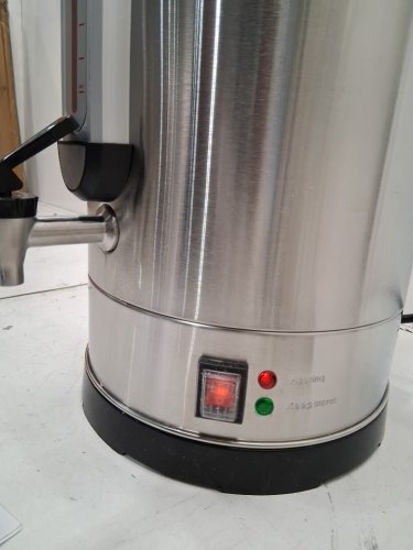 dual wall stainless steel large 100-cup coffee urn commercial coffee maker with easy pour dispenser - 4.2gal, 1300w (model: ml-16c2-c) image 4