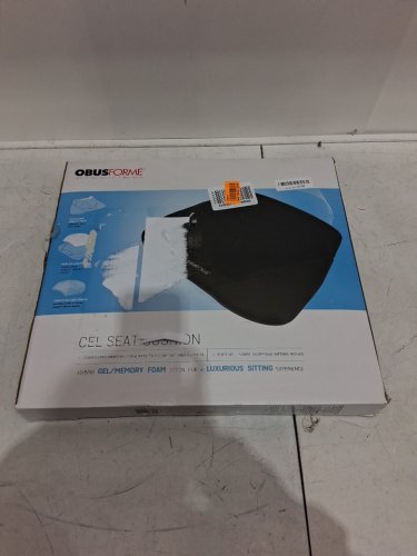 OBUSFORME CONTOURED GEL/MEMORY FOAM SEAT CUSHION - 14" X12.5" - BLACK - (MODEL: ST-GEL-01) image 2