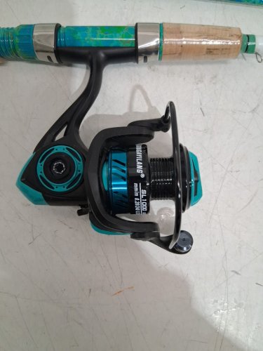 sougayilang fishing rod and reel combo with durable graphite/fiberglass rod & left hand right hand use - 5ft 6" - blue image 4