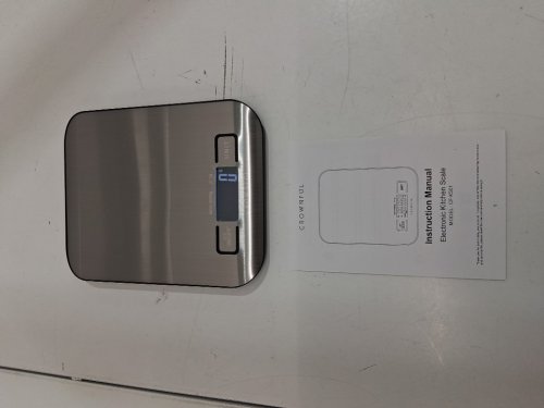 crownful digital kitchen / food scale - weights ounces & grams - silver (model : CF-KS01) image 2