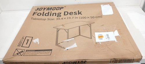 JOYMOOP Folding Desk - 39" x 19" x 29" - Rustic Brown image 2