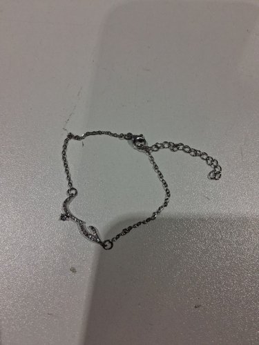 calligraphic "حُبّ/love" pendant/charm chain bracelet- 6.5" - 8.5"/1" pendant - SILVER image 3