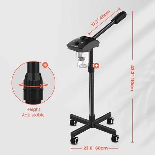 TASALON PROFESSIONAL Ionic Facial steamer for hydration and deep cleaning (model: JY-20B) image 4