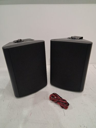 2PK HERDIO Waterproof hard-wired Indoor/Outdoor Speakers - 6.5'' - 200W - 6Ω - Black - (Model: HOS-601) image 3
