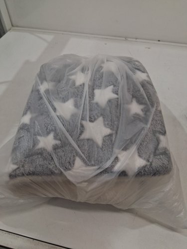 Mora Pets medium pet bed - 24"x19" - grey/white stars image 3