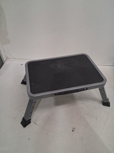 Jocauto LIGHTWEIGHT FOLDABLE STEPPING STOOL - adjustable height - Rubber Non Slip Step - Grey image 2