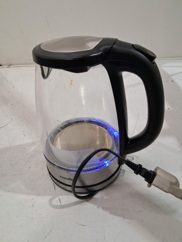 COMFEE GLASS ELECTRIC KETTLE - 1.7L - 1500W - GREY/CLEAR (MODEL: CKT003) image 5