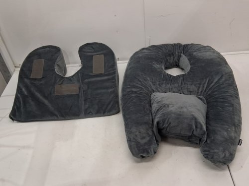 HOMCA Face Down Pillow After Eye Surgery Home Massage Pillow Face Down for Bed - 25.7" - GREY image 3
