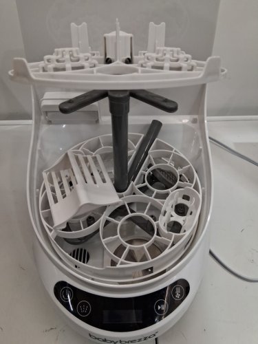BabyBrezza Bottle Washer Pro 3-in-1 washer/sterilizer/dryer - holds 4 bottles - black/white (model: BRZ0103) image 2