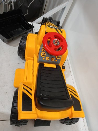 COSTWAY Kids Electric Ride-On Bulldozer Truck Toy wITH Storage Space & Adjustable Bucket - 6V - YELLOW (MODEL: TY343369US) image 4