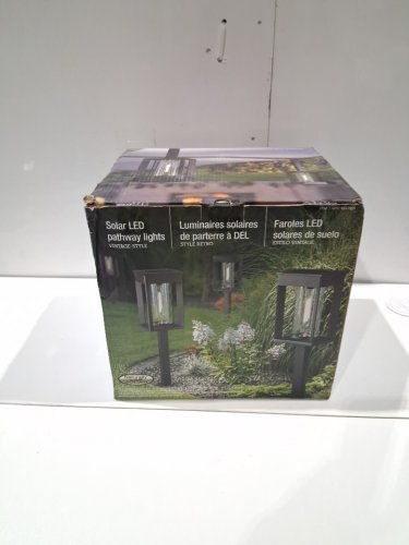 4PK naturally solar vintage style Led pathway light - 25lm - black (model: 1937955) image 2