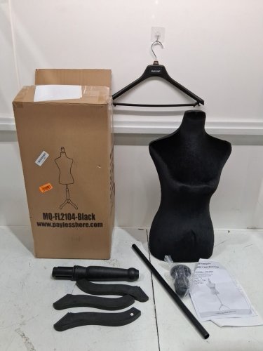 PAYLESSHERE DRESS FORM MANNEQUIN - 49.6" - 63.4" - BLACK (MODEL : MQ-FL2104-BLACK) image 2