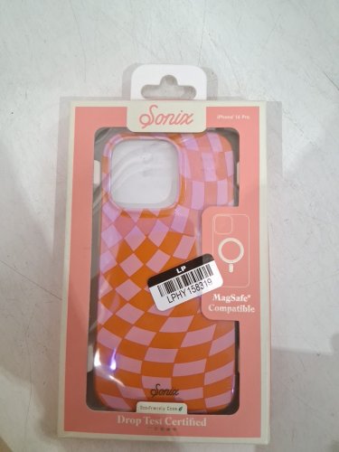 SONIX Magsafe Compatible Phone Case for IPHONE 16 PRO - CHECKMATE PINK/ORANGE (Model: A23-M382-0011) image 2