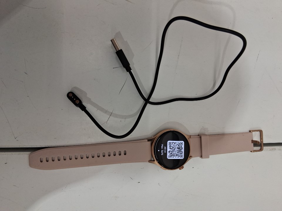 LED Smart watch compatible with most phone - 1.3" screen - pink/rose gold image 3
