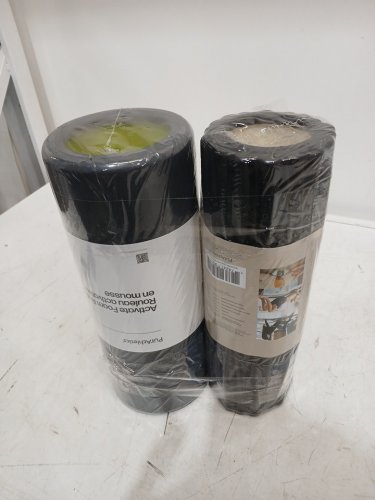 2pc purathletics travel size foam rollers - large roller 12" x 4.5" x 4.5" medium roller 12" x 4.0" x 4.0" - black (model: 1893594) image 4
