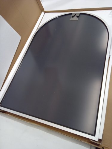 NEUWEABY Arched mounted Wall Mirror with Metal Frame - 24" x 36" - silver image 3