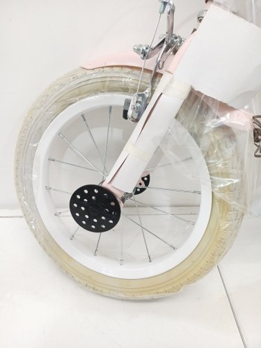 olakids kids bike with removable training wheels and adjustable seat - 14" - pink (model: ts10089pi-16) image 5