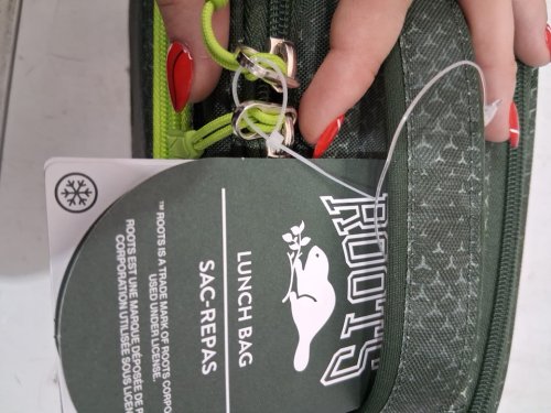 ROOTS INSULATED LUNCH BAG WITH STRAP - 9L - GREEN (MODEL: 1898294) image 3