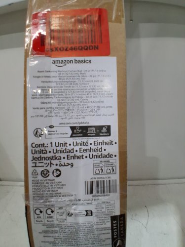 Amazon Basics Room Darkening Blackout Curtain Rod - 28" to 48" - black (model : 244242-038-A60) image 3