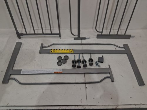 REGALO EASY STEP EXTRA WIDE METAL SAFETY GATE - 30" x 29" to 49" - platinum GREY (MODEL: 1164EPDS) image 4