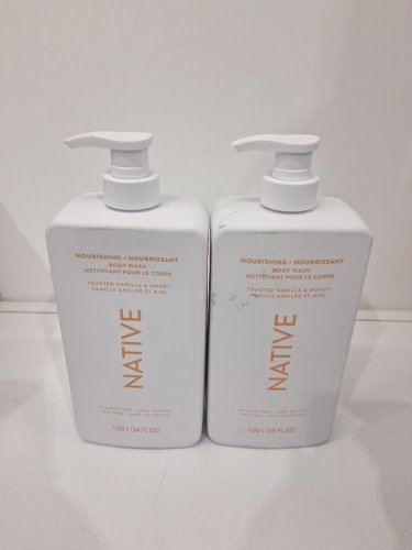 2 NATIVE nourishing body wash - toasted vanilla and honey - 1l/each image 2