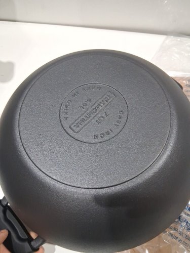 3PC TRAMONTINA PRE-SEASONED CAST IRON DEEP KADAI AND FLAT TAWA COOKWARE SET - 7QT / 11" - BLACK (MODEL: 1901865) image 5