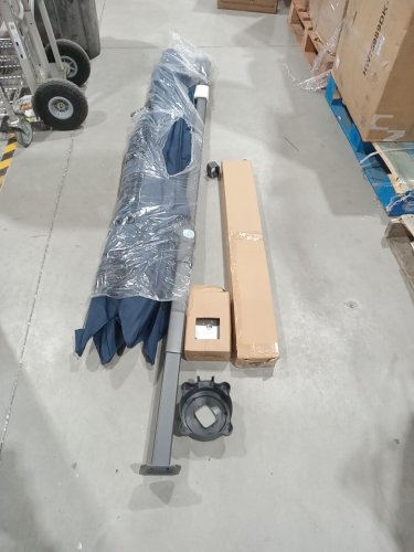 COSTWAY Aluminum Offset Patio Umbrella - 8.5 FT x 9.5FT - NAVY (MODEL: NP10888) image 3