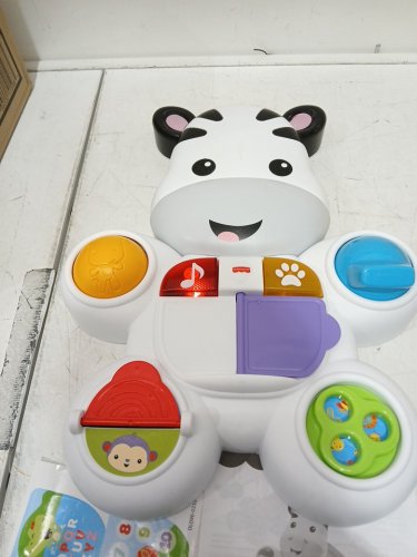*FRENCH VERSION* FISHER-PRICE LEARN WITH ME ZEBRA WALKER BABY TOY WITH MUSIC & LIGHTS - MULTICOLOUR (MODEL: DLD96) image 4