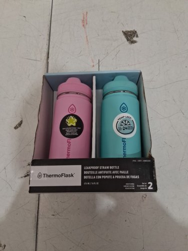 2PK ThermoFlask Stainless Steel Bottle - 16oz - pink/teal (model:2880559) image 2