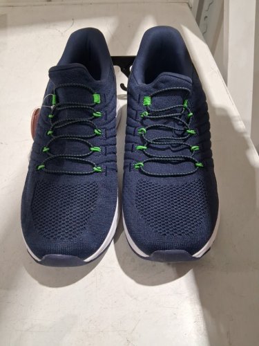 Men's Athletic Works Men's EZ On Walking Shoes - Size: 9 wide - navy/green (model: 50461710) image 2