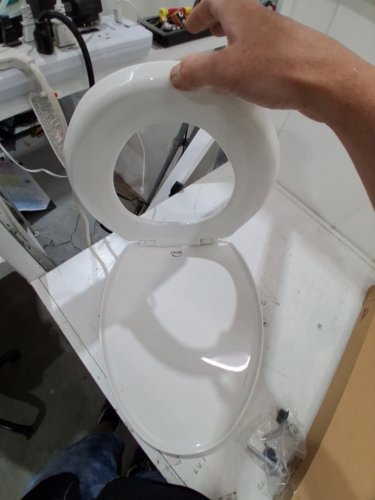BEMIS slow close ELONGATED TOILET SEAT - 19" - WHITE (MODEL: 7300slec 000) image 4