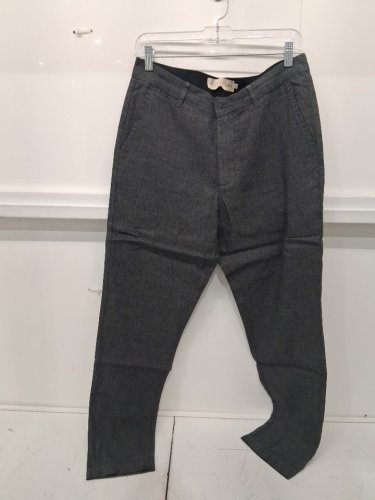men's weston jon boucher Havana Comfort Linen Slim Fit Pants - size 34 - charcoal pebble image 2