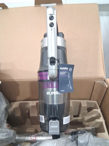 Eureka Cordless Rechargeable 3-IN-1 Stick Vacuum Cleaner WITH CLEANING STATION & ANTI-TANGLE NOZZLE FOR ALL FLOORS - GREY/PURPLE (MODEL: NEC490SE) image 8