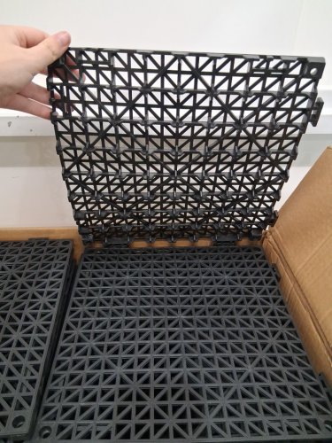 50pk VEVOR Modular Interlocking Drainage Mats - 12" x 12" - black (model: 30*30*1.5cm-b) image 8