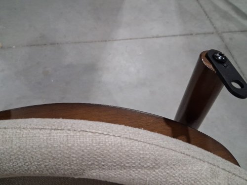 2PK mid-century modern dining chairs - 250LBS MAX - Brown/beige image 4