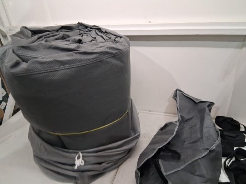 GEARFLAG 5th Wheel RV Trailer Cover 5 Layers top with Reinforced Windproof Side-Straps Anti-UV Water-Resistance Heavy Duty for Motorhome - FITS 32FT - 34FT - grey (model:7RVC-7H) image 5