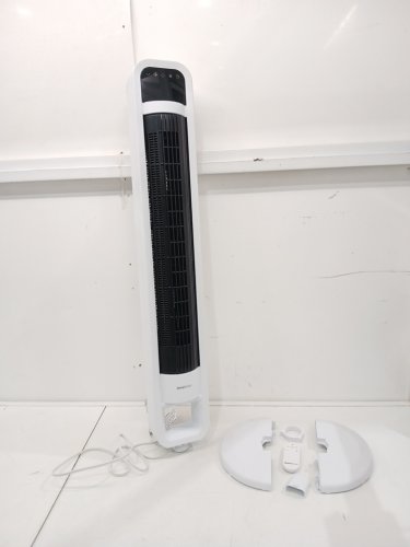 omnibreeze premium 38" Rotating tower fan with wifi CONTROL, 5-SPEEDS & REMOTE - white/BLACK (model: 5333021/dc2313r-g) image 3