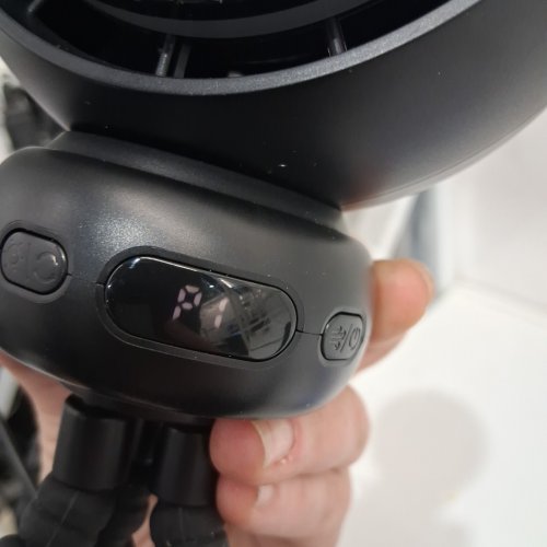 bearwind Mini rechargable Stroller Fan - 60° Auto Oscillation, 4 speeds - black (model: s28) image 4