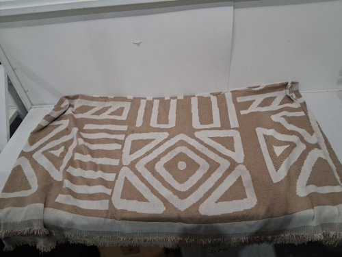 gugxiom multi-purpose boho chenille pet furniture cover for 2-3 cushion sofa - 71" x 118" - milk tea image 2