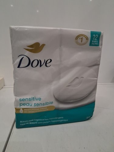 12PK DOVE SENSITIVE SKIN FRAGRANCE FREE HYPOALLERGENIC SOAP BARS - 106 GRAMS EACH image 2